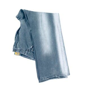 Tank Denim Jeans Faded Blue Mens Relaxed Fit W36 L32 Distressed Y2K Wide leg VTG